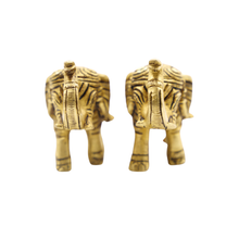 Handcrafted Elephant Idol Set Elegant Decor Pai