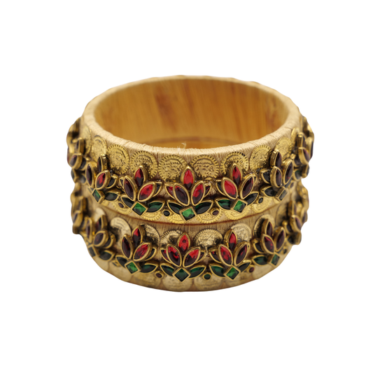 Kasu Bangles Set Traditional Temple Jewelry