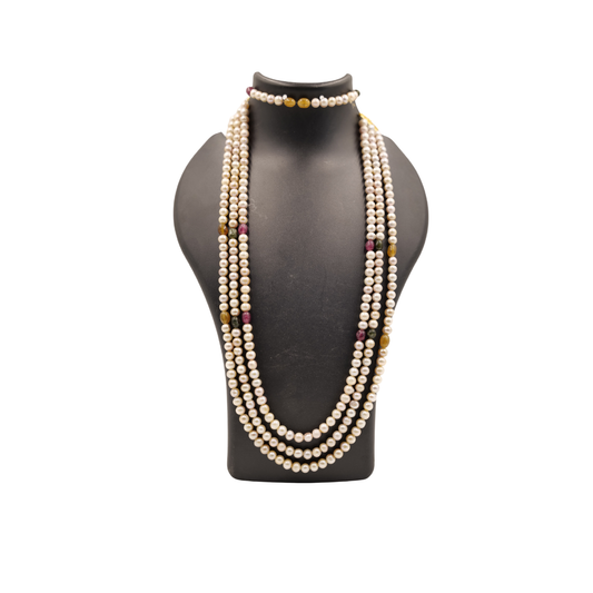 Mothi Mutyala Haram | Pearl Necklace Set