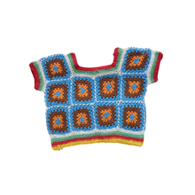 Crochet Kids Top 👕✨ Handmade Colorful Granny Square Design