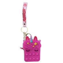 Unicorn Pop It Bag Zipper Purse With key Chain | Pack Of 2