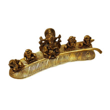 Brass Ganesha on Leaf Set of 5 | Instrumental