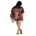 Megastar Brown Chanderi Shirt – Buddha-Inspired Streetwear | Premium Aesthetic