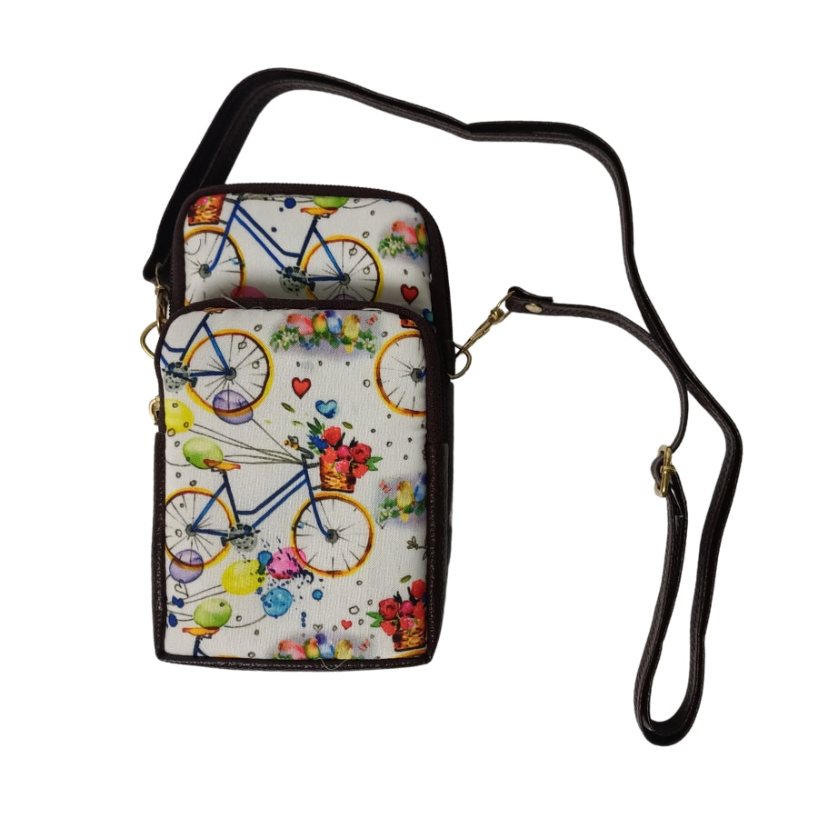 Ikkat Printed Cell Phone Sling Bag
