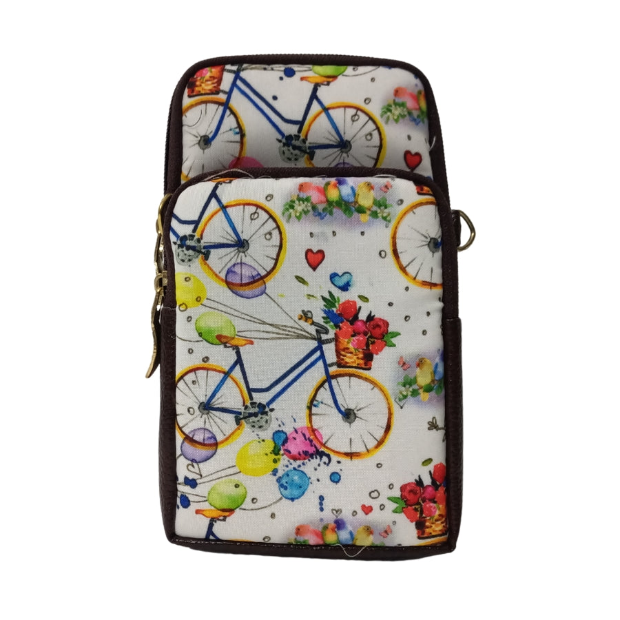 Ikkat Printed Cell Phone Sling Bag