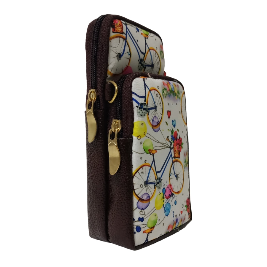 Ikkat Printed Cell Phone Sling Bag