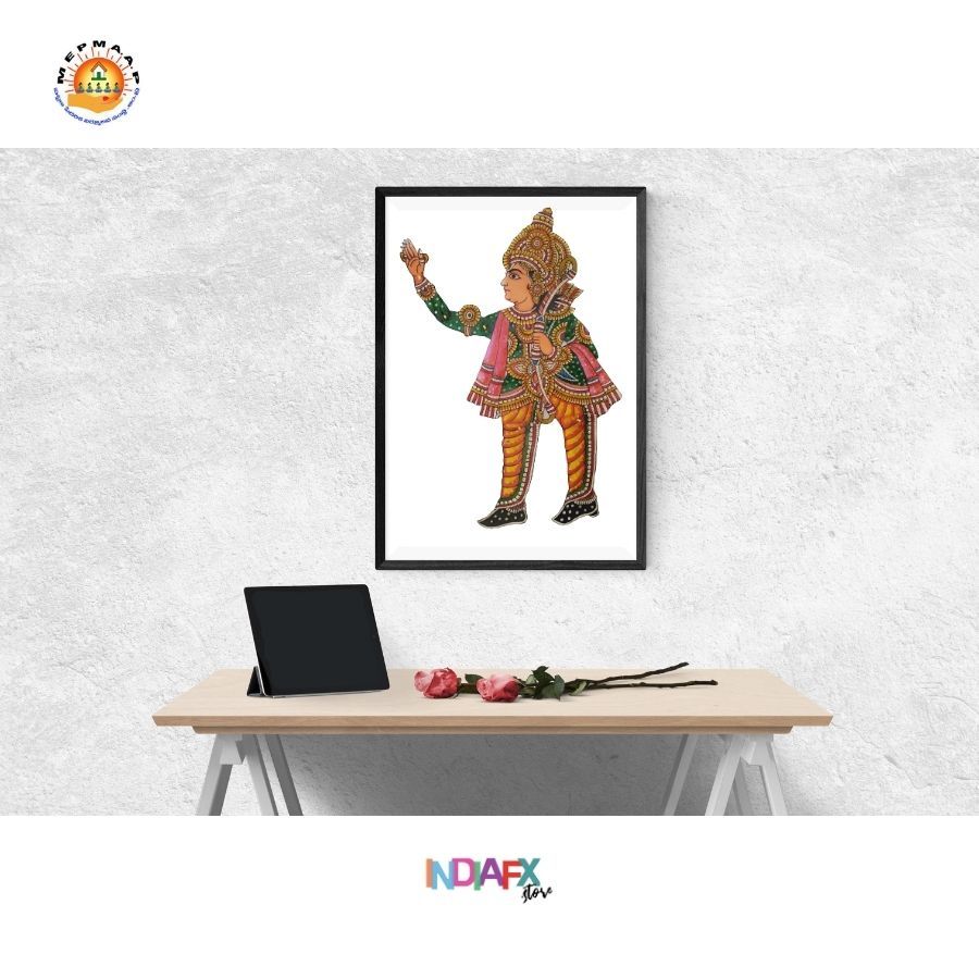 Home Decor - Interior - Hand Painted on Leather - Multicolor Rama
