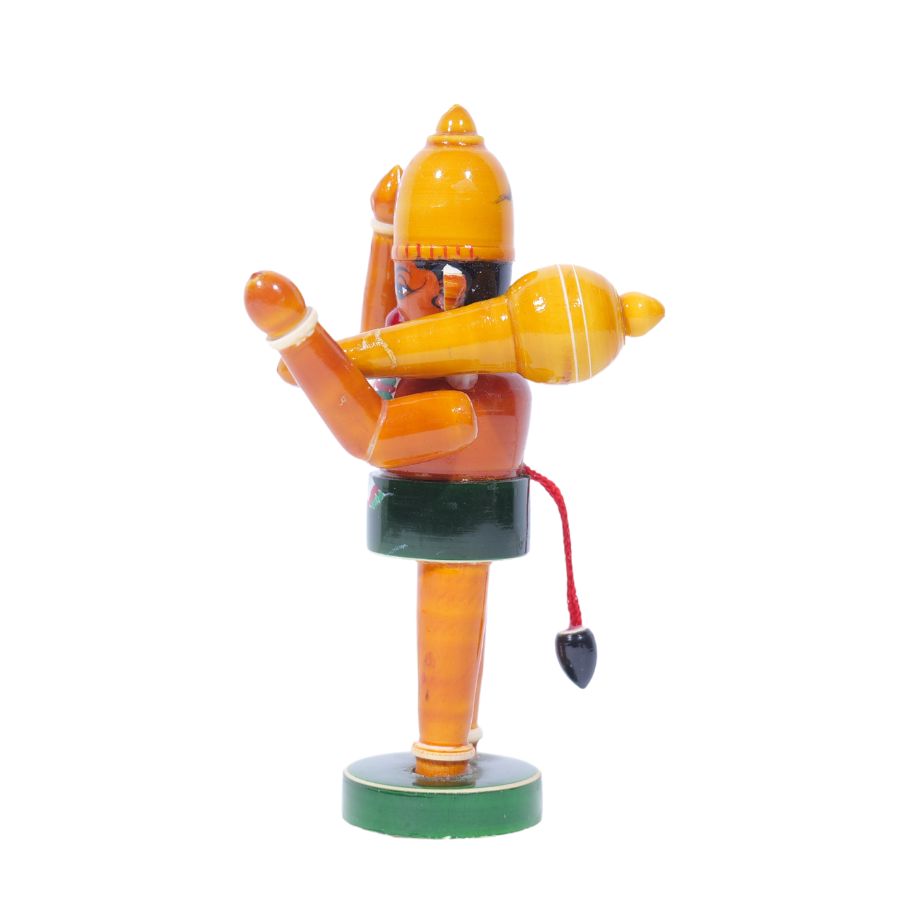 🎨 Handcrafted Etikoppaka Hanuman Showpiece 🌟