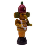 Handcrafted Etikoppaka Handling Ganesha | Green | 9Inches