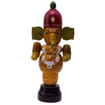 Handcrafted Etikoppaka Handling Ganesha | Green | 9Inches