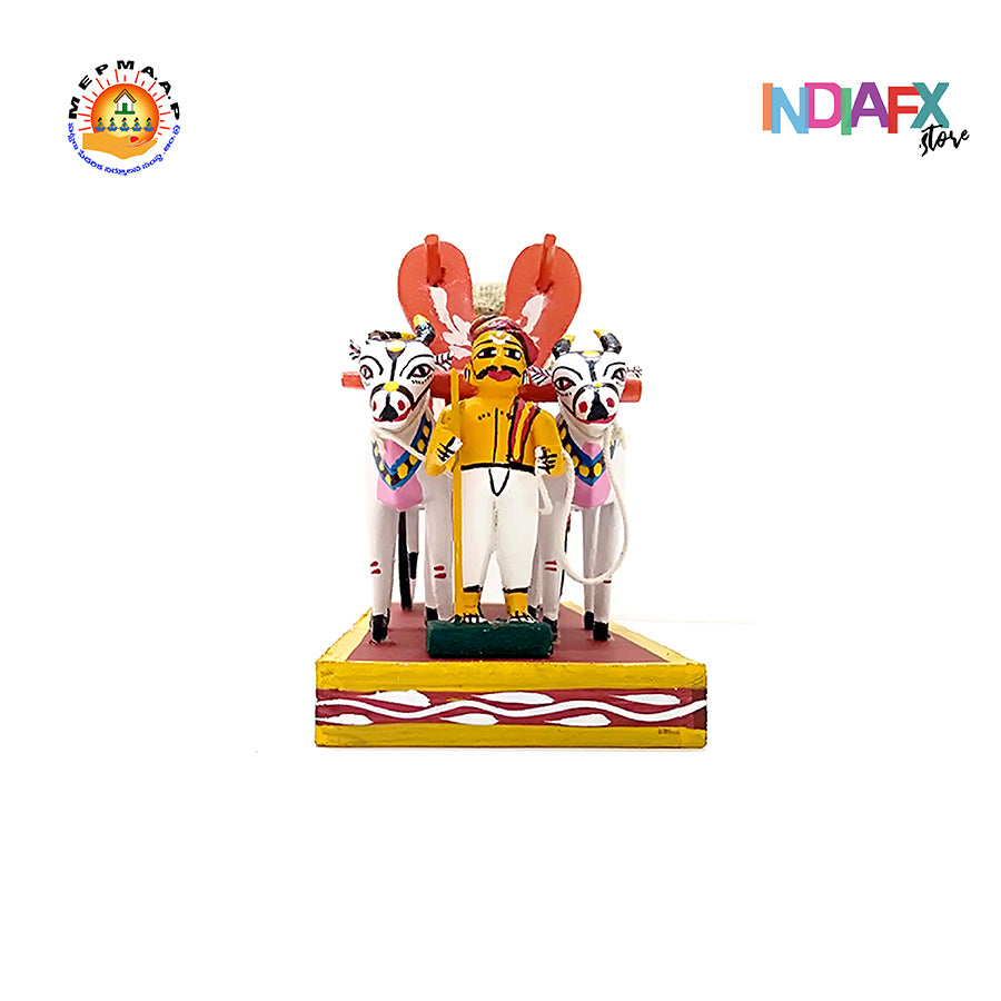 Handmade Kondapalli Bullock Cart | Traditional Indian Toy