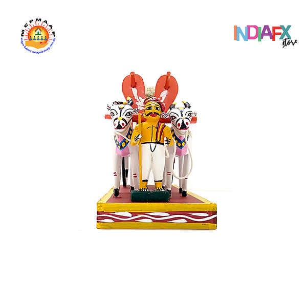 Handmade Kondapalli Bullock Cart | Traditional Indian Toy