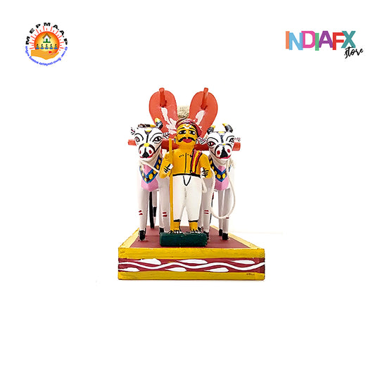 Handcrafted Kondapalli Bullock Cart  400-Year Heritage Wooden Art