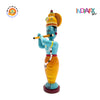 Indiafx Krishna idol Handcrafted and made in Etikoppaka style