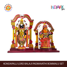 Indiafx Handicrafts Kondapalli Lord Balaji Padmavathi Bommalu Set