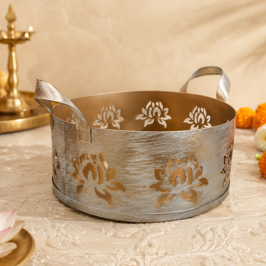 Lotus Basket with Handles – Shagun & Fruit Tray