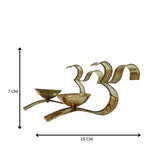 Brass Om Shaped Diya(Set Of 2)
