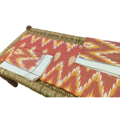 Handwoven Pochampally Ikat Bedsheet – 100% Cotton