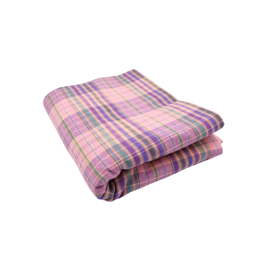 Handwoven Cotton Double Bedsheet – Jail-Made Checked Pattern (Soft & Durable)
