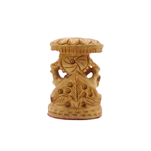 Wooden Umbrella Ganesh Idol Cute Handmade Decor for Sacred Spaces