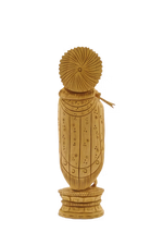 Handcrafted Wooden Krishna Idol Spiritual Home Accent