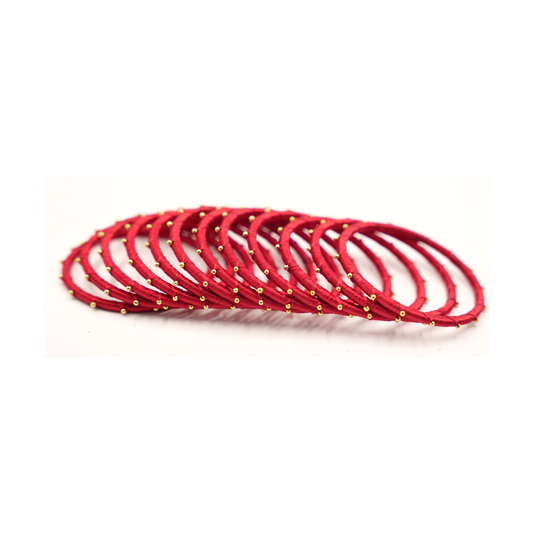 Red Thread Bangles Set (12 Pieces)