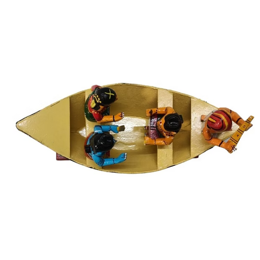 Handcrafted & perfectly handpainted wooden Rama Sita Lakshmana and boat man