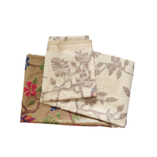 Mooga Cotton Saree | Artistic Floral with Contrast Blouse