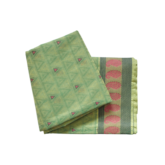 Organic Cotton Saree Subtle Prints for Everyday Elegance