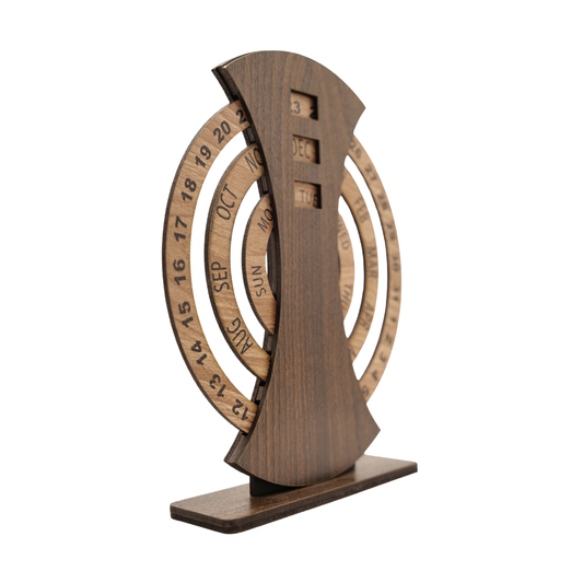 Lifetime Wooden Calendar Handmade Desk Calendar for Timeless Planning