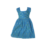 Pochampally Ikat Cotton Kids Frock – Blue (1–9 Years)