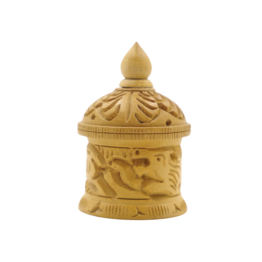 Handcrafted Wooden Temple Decor Mini Spiritual Home Accent