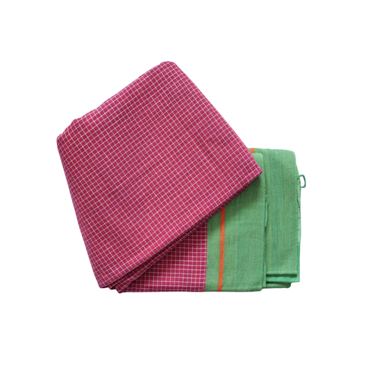 Cotton Pateda Saree Everyday Elegance with Contrast Border