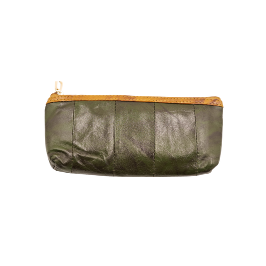 Compact Leather Zip Pouch | Mini Organizer Bag