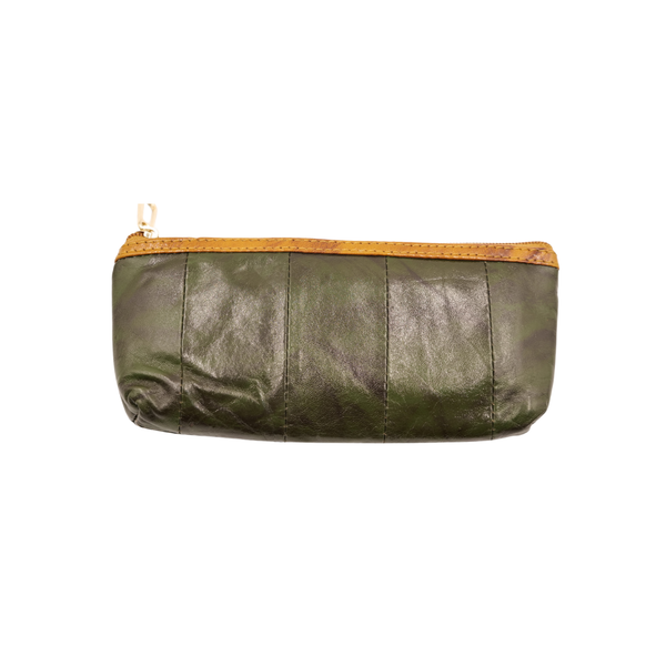Compact Leather Zip Pouch 💚✨ Stylish Mini Organizer Bag