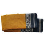 Cotton Saree with Big Border Elegant Mustard Traditional Wear