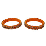 Handmade Terracotta Silk thread kundan bangles | Size 6 CM