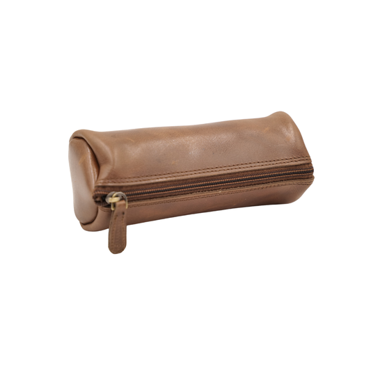 Premium Leather Pencil Pouch Stylish Zipper Stationery Case