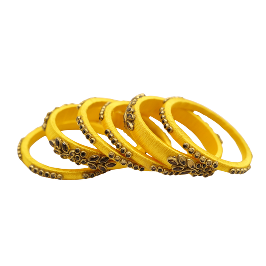 Traditional Yellow Bangles Set
