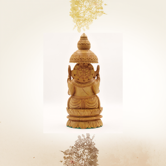 Handcrafted Umbrella Ganesha Idol Artistic Spiritual Decor Piece