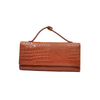 Elegant Leather Handbag for Women 👜🤎 Croc Texture Handle Purse