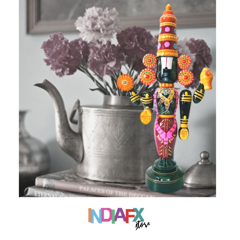 Wooden Lord Venkateshwara | Idol | Toy | Murthi - Made out of Ankudu Wood
