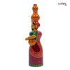 Etikoppaka Rajasthan Lady Standing Handcrafted Wooden Heritage Showpiece