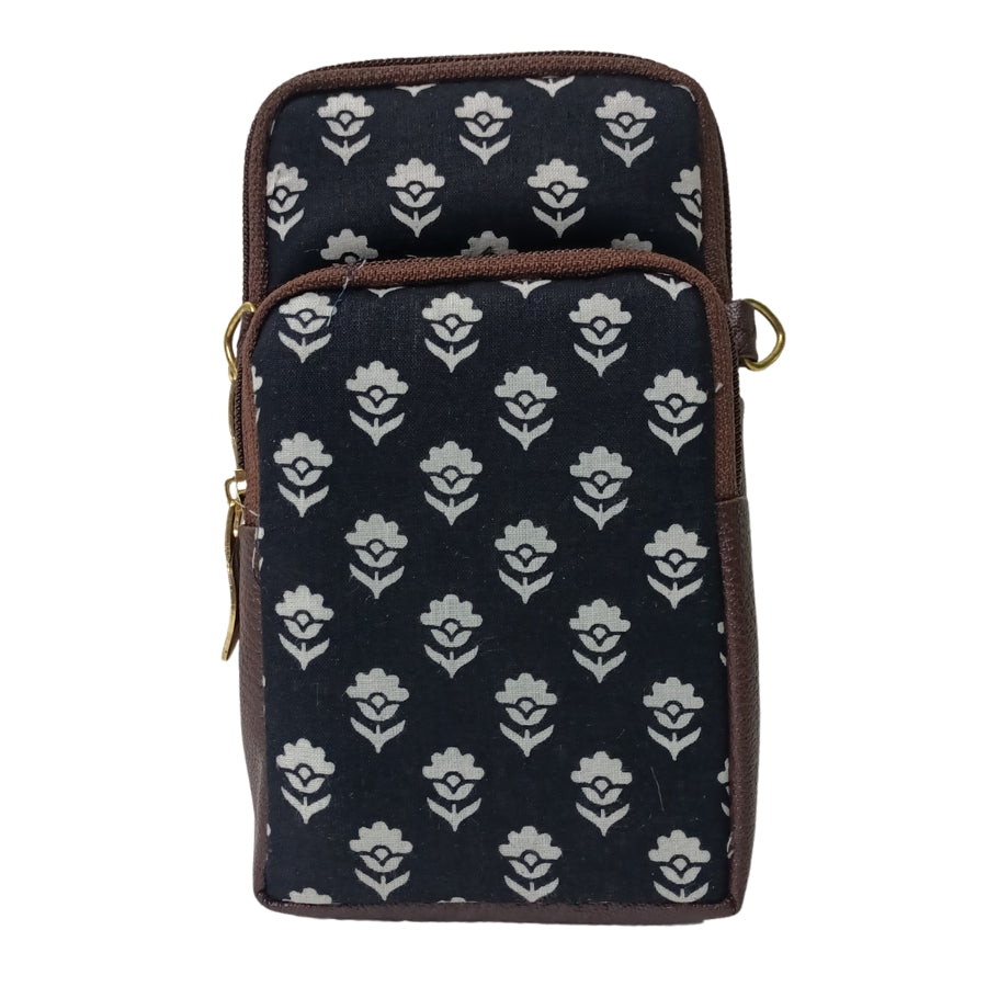 Ikkat Printed Cell Phone Sling Bag