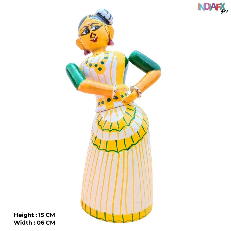 Kerala Natya Queen| Handcrafted Etikoppaka Showpiece