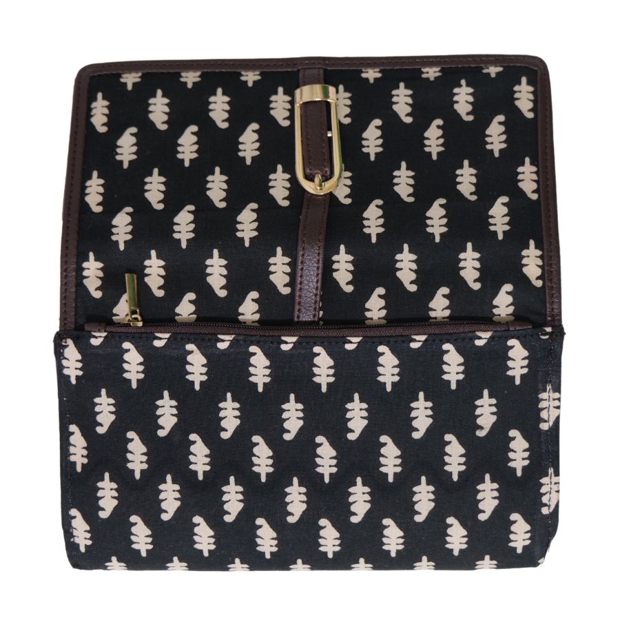 Handmade Ikkat Wallet for Women (20 cm) – Authentic Handloom Purse