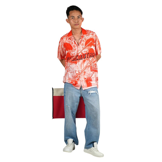 Starforya The OG Drop POWERSTAR Red Viscose Shirt – Limitless Energy
