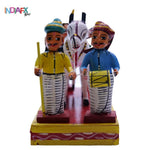 Handcrafted Kondapalli Sankranti Gangireddu Wooden Showpiece – Artisan Heritage Decor