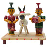 IndiaFx Handcrafted Etikoppaka Sankranthi Gangireddhu Melam Showpiece Set