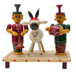 IndiaFx Handcrafted Etikoppaka Sankranthi Gangireddhu Melam Showpiece Set
